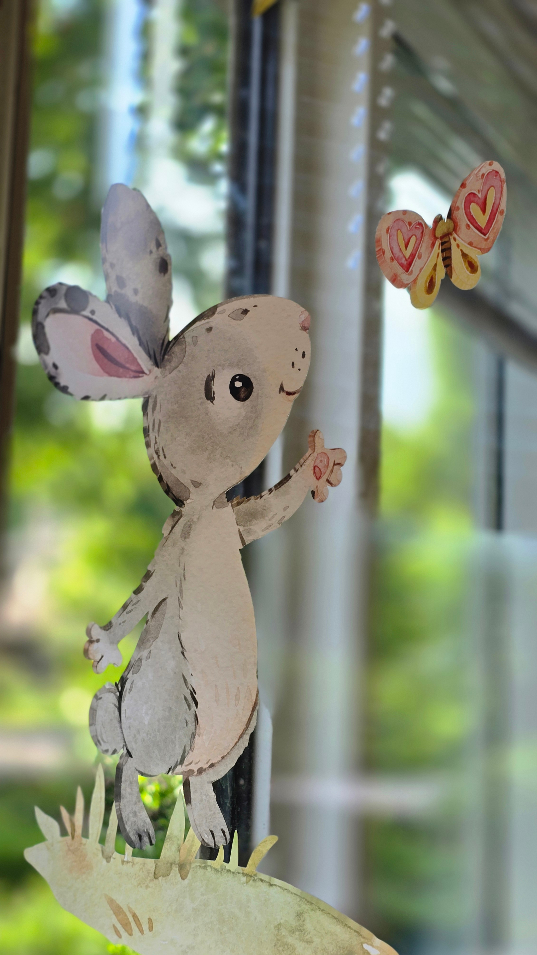 Décorations aquarelle d'animaux sur les fenêtres