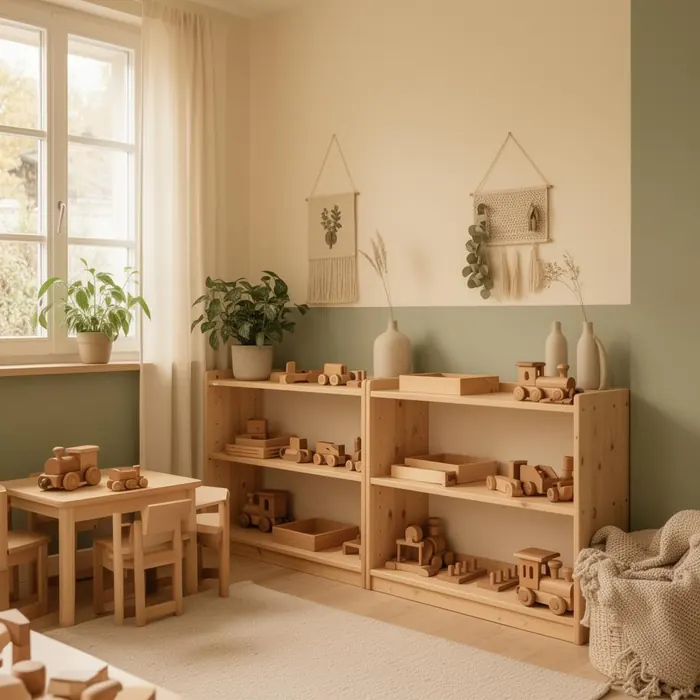 Espace d'accueil du Lac des Petits à Versoix — intérieur chaleureux avec jouets en bois